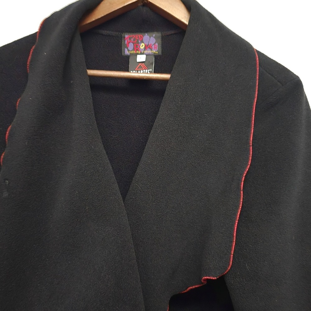 Red Rover Fleece Polartec Coat Size L Red And Black Regal Jacket Vintage - Picture 6 of 7